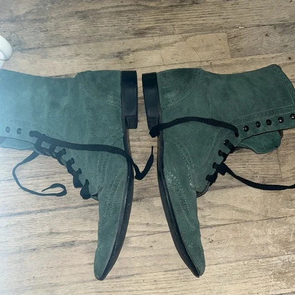 Fluevog George Cox green suede derby 8 UK - Picture 3 of 7